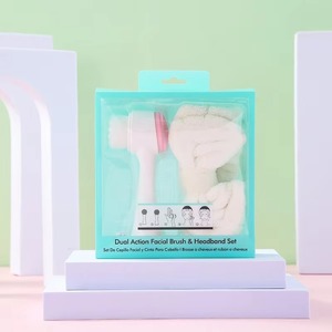 2 in 1 Standing Microfiber Bowtie Women's Beauty <b>Headbands</b> and Facial Cleansing Brush Set with Deep Pore Cleansing - Product Image 5