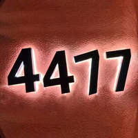 Letrero Comercial Personalizado con Número de Casa, Letras Acrílicas 3D Retroiluminadas por LED, Transformador para Empresas, Hospitales, Tiendas, Edificios, Publicidad