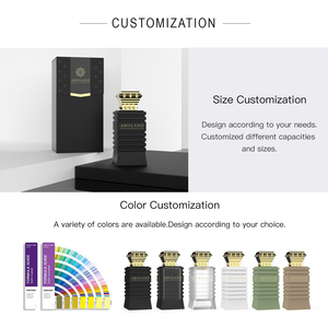 ขวดน้ำหอมแก้วดีไซน์พิเศษขนาด 100 มล. พร้อมหัวฉีดแบบปั๊ม ฝาขวดปรับแต่งได้ พิมพ์ลายบนพื้นผิว บรรจุภัณฑ์พรีเมียมพร้อมกล่อง - Product Image 6