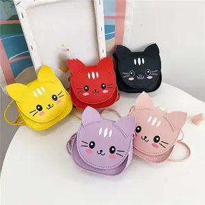 Cartoon Cute Cat Mini borse a tracolla per bambini neonate portamonete borse ragazzi bambini piccola borsa a tracolla