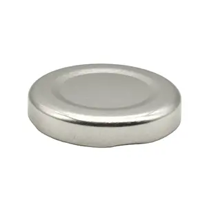 58mm Silver Button Metal Cap with Silicone Liner for Bottle packaging or Jar packaging