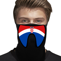 Masque de fête lumineux à LED clignotant avec drapeau national, activé par le son, pour concert