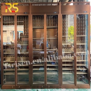 Meuble Bar à Vin Moderne en Acier Inoxydable Or Rose de Foshan, Réfrigérateur de Luxe avec Vitrine pour la Maison, Modèle RS2013, Meuble Bar à Vin pour Salon - Product Image 3