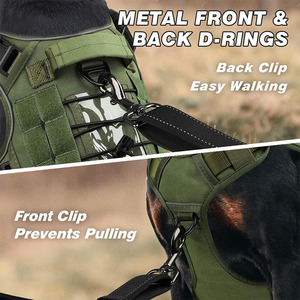 Diskon besar rompi latihan hewan peliharaan nilon dapat disesuaikan Harness dapat disesuaikan Multi warna Harness taktis anjing besar gesper logam tugas berat - Product Image 2