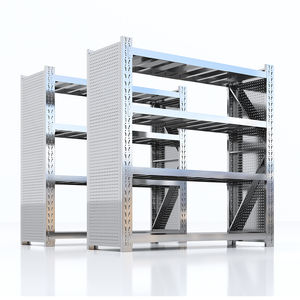 Étagère d'entrepôt réglable en acier inoxydable Étagère de rangement en métal pour étagères et étagères empilables - Product Image 3