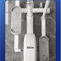 Elliptique à résistance magnétique manuelle avec guidon doublement réglable, support pour tablette et cours d'entraînement en direct, pour usage intérieur