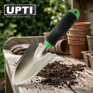 Pala de Jardín UPTI HW405022C Fabricada en Taiwán, Profesional, de Dos Tonos, Mango Ergonómico de PP+TPR, Hoja de Metal, Acabado en Polvo Negro Arenoso - Product Image 3