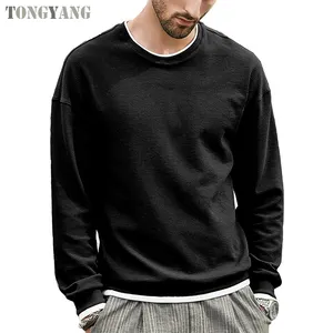 TONGYANG Men Crew Neck Pullover Blank Hoodies Custom High Quality Mens Hoodies Sweatshirts US Size S to XXL