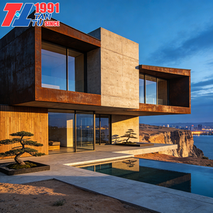 Villa Prefabricada de Lujo de Dos Pisos con 4-5 Dormitorios, Baño y Gimnasio, Casa Prefabricada de Cemento de Lujo - Product Image 4