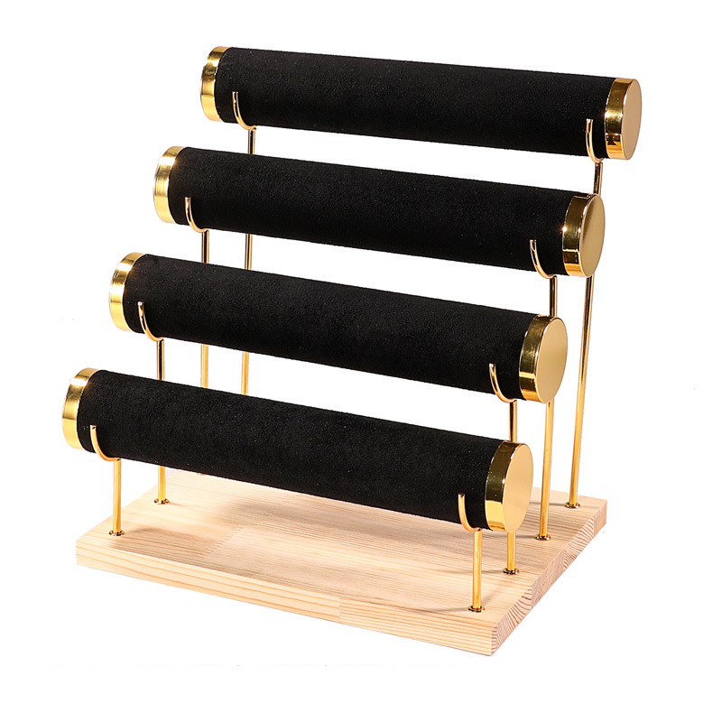four layers Black velvet