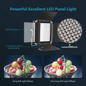 <span class=keywords><strong>Neewer</strong></span> <span class=keywords><strong>2</strong></span> Packs Kit d'éclairage vidéo avancé <span class=keywords><strong>2</strong></span>.4G 660 LED avec sac, panneau LED bicolore avec télécommande sans fil <span class=keywords><strong>2</strong></span>.4G - Product Image 2