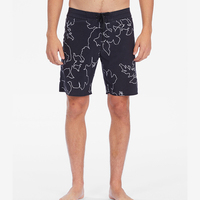 Shorts de bain pour hommes en polyester satiné à sublimation florale, taille élastique, séchage rapide, respirant, pour le surf