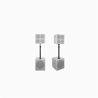 Altavoces Line Array Dobles de 5 Pulgadas con Subwoofer Activo Único de 12 Pulgadas y DSP Digital para Sistema de Sonido de Hogar, Conferencias y Escenario de 8 Ohmios