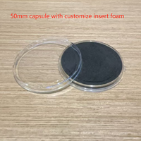 Support rond en acrylique de 50 mm pour pièces de monnaie, capsules pour pièces de monnaie de défi, pièces commémoratives et totems