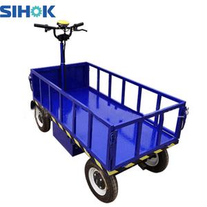 高性能四轮货运手推车 重型平台手推车 电池供电电动运输车 - Product Image 2