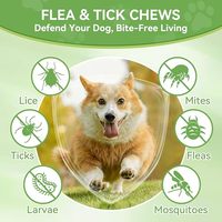 Friandises à mâcher souples pour chiens : Prévention puces et tiques, soutien immunitaire naturel, poudre d'ail, vitamines, minéraux, santé de la peau et du pelage, toutes races et âges