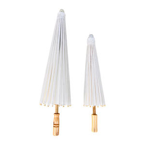 Parasols Blancs Tendance en Gros à Prix Abordable pour Artisanat DIY en Bambou, Décoration de <span class=keywords><strong>Mariage</strong></span>, Cadeau Promotionnel - Product Image 3