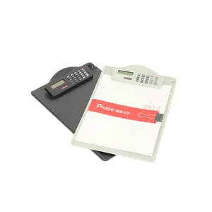 Wholesales high quality plastic A4 size Portable calculator clipboard with calculator