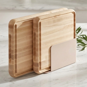 Ensemble <span class=keywords><strong>de</strong></span> 3 planches à découper en érable, comprenant une planche à découper rectangulaire <span class=keywords><strong>de</strong></span> 17 pouces et une planche à découper carrée <span class=keywords><strong>de</strong></span> 12 pouces - Product Image 3
