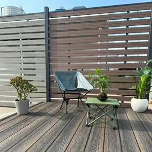 Outdoor Waterproof Wpc Wood Plastic Composite Garden Fence Board Wholesale Exterior Private Fence Panel Price