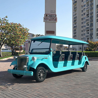Voiture de réception de club de golf rétro personnalisée de 5 à 14 places, navette de luxe VIP de l'hôtel, voiture de tourisme panoramique avec batterie 72V