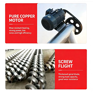 Convoyeur à vis sans fin industriel pour céréales, robuste, en acier au carbone, à vitesse réglable pour le <span class=keywords><strong>stockage</strong></span> - Product Image 3