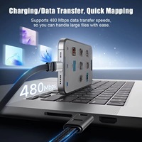 Cable de Datos USB-C a USB-C Extensible Ultra Rápido de 240W, Carga Rápida, Fácil de Transportar, OEM