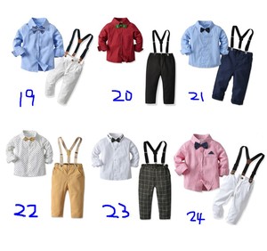 Costumes pour bébé garçon, costume en coton pour garçons, blazer à simple boutonnage, ensemble de costumes pour garçons, vêtements de cérémonie pour enfants - Product Image 5
