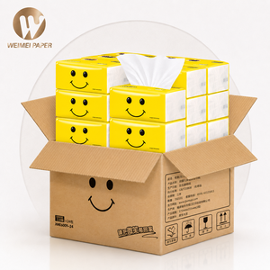 Mouchoirs en papier doux et multicouches en pâte de bois vierge, fabrication directe usine, personnalisables avec logo OEM, vente en gros pour usage quotidien - Product Image 1