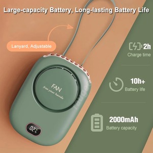 Ventilador de cuello colgante sin aspas, USB, de alta potencia, con pantalla, pequeño ventilador de cuello portátil. - Product Image 3