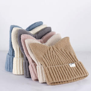 Winter mütze Warme Schädel kappe Outdoor Ski Slouchy Lustiger Hut Mit Katzen ohr Bunny Beanie Hüte Für Frauen Häkeln Hüte - Product Image 1
