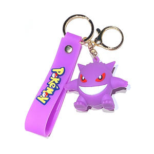 Venta al por mayor 100 piezas para <span class=keywords><strong>Pokemon</strong></span> silicona Pikachu llaveros dibujos animados en forma de llave colgantes fantasma muñeca llaveros pequeño regalo al por mayor - Product Image 5