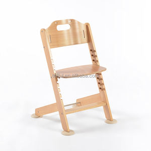 Silla Alta para Bebé Ecológica y Segura, Ajustable en Altura, de 1 a 3 Años, Silla de Comedor de Madera para Bebés y Niños, Portátil para Sala de Estar - Product Image 3
