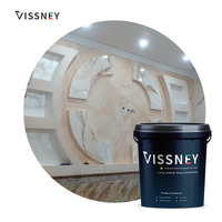 Revestimiento de Pared Vissney, Estuco, Yeso Veneciano, Pintura con Textura de Mármol