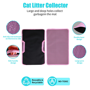 Waterproof <b>EVA</b> Fabric Splash Proof House Clean Cat Litter Catching Mat Prevents Messy Floors Cat Litter Mat - Product Image 3