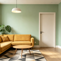 Porte battante sans cadre en aluminium imitation bois, écologique, étanche et insonorisée pour hôtel, appartement, villa, chambre intérieure