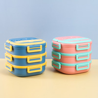 304 Edelstahl 3-Schicht Isolierte Kinder-Lunchbox Auslaufsicher BPA-Frei mit Besteck-Set für Schulmittagessen & Mahlzeitenvorbereitung