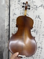 Sinomusik Brand High Quality String Instrument Handmade Red Brown Ebony Fittings Carved Spruce Top Flame Maple Advanced Violin