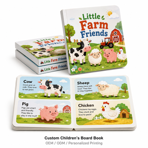 Impresión <span class=keywords><strong>de</strong></span> <span class=keywords><strong>Libros</strong></span> Infantiles con Diseño Personalizado, Cartón Rígido Reciclado <span class=keywords><strong>de</strong></span> 2 mm, Tinta a Base <span class=keywords><strong>de</strong></span> Soya, Esquinas Redondeadas para <span class=keywords><strong>Libros</strong></span> <span class=keywords><strong>de</strong></span> Cuentos para Niños Pequeños - Product Image 1