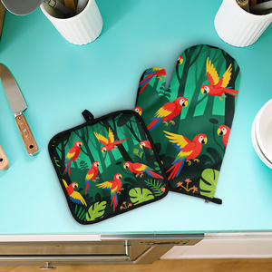 Juego de Guantes de Horno <span class=keywords><strong>y</strong></span> Porta Ollas de Anime Personalizados, Resistentes al Calor, con Personajes de Dibujos Animados Impresos - Product Image 5