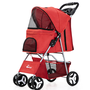 <span class=keywords><strong>Chariot</strong></span> de spectacle pliable de luxe 4 roues, renforcé, universel, <span class=keywords><strong>pour</strong></span> animaux de compagnie, poussette détachable, <span class=keywords><strong>pour</strong></span> voyage <span class=keywords><strong>chien</strong></span>, vente en gros, - Product Image 3