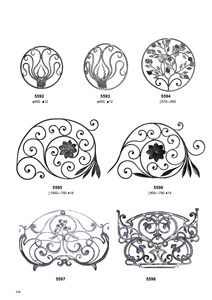 645x670MM 16X8mm Roson hierro forjado para puerta valla barandilla balaustrada - Product Image 3