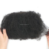 KAMA Cheveux Afro 100% Remy Cheveux Humains 50g/100g Crépus Bouclés Cheveux Afro Humains en Vrac pour Dreadlocks Torsion