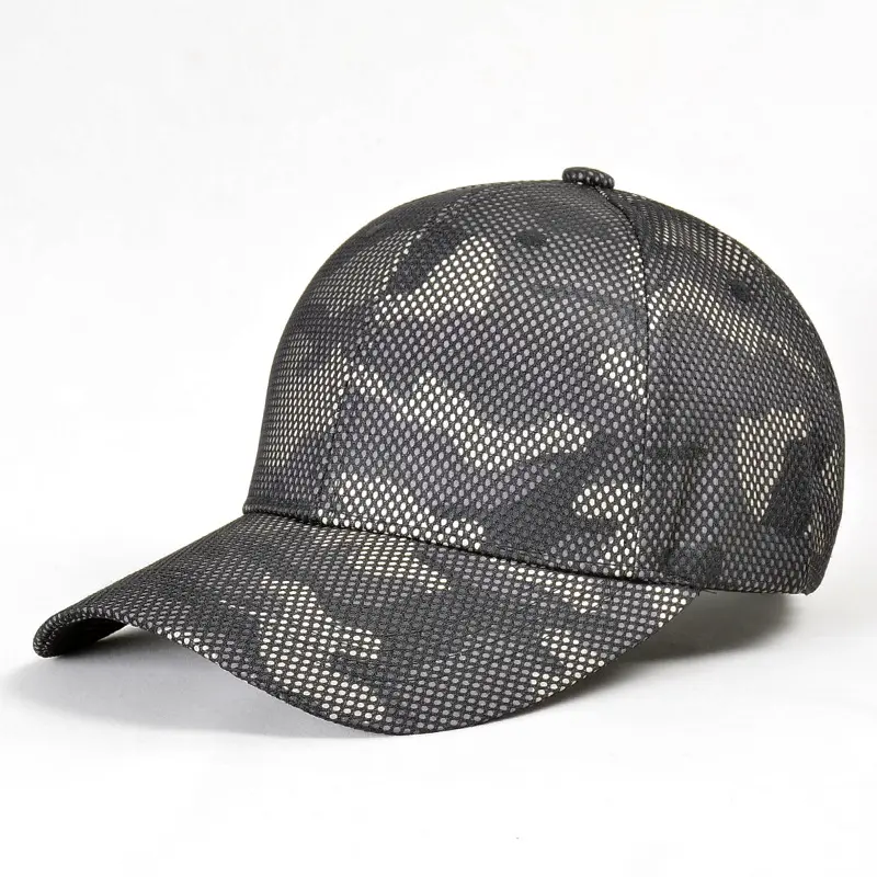 Bonés de beisebol unissex, chapéus esportivos de camuflagem personalizados, unissex, novo design de rede de beisebol