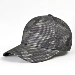 卸売カスタム迷彩スポーツキャップ帽子男性野球帽ユニセックス新しいデザイン野球ネット帽子