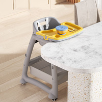 Chaise d'alimentation pour bébé moderne et réglable de qualité supérieure pour restaurants, hôtels, cuisines avec un design robuste, facile à nettoyer, fonctionnalités portables
