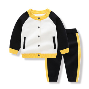 Manufactory Groothandel 2 Stuks Luxe Kids Winter Trui Set Super Kwaliteit Katoen Effen Patroon - Product Image 1
