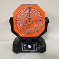 Ventilateur solaire de type pulvérisateur de 15 watts, 12 pouces, panneau solaire de 3 watts, batterie au lithium, charge USB, vitesse variable, télécommande, lumière