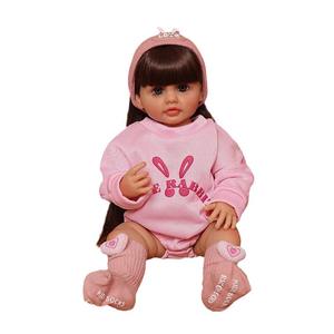 55cm 전체 실리콘 현실적인 미니 다시 태어난 인형 소녀 공주 부드러운 장난감 신생아 어린이를위한 생일 선물 척 수출 품질 - Product Image 2