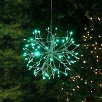 Décoration lumineuse LED étanche pour arbre de Noël, sphère de feux d'artifice, à suspendre en extérieur
